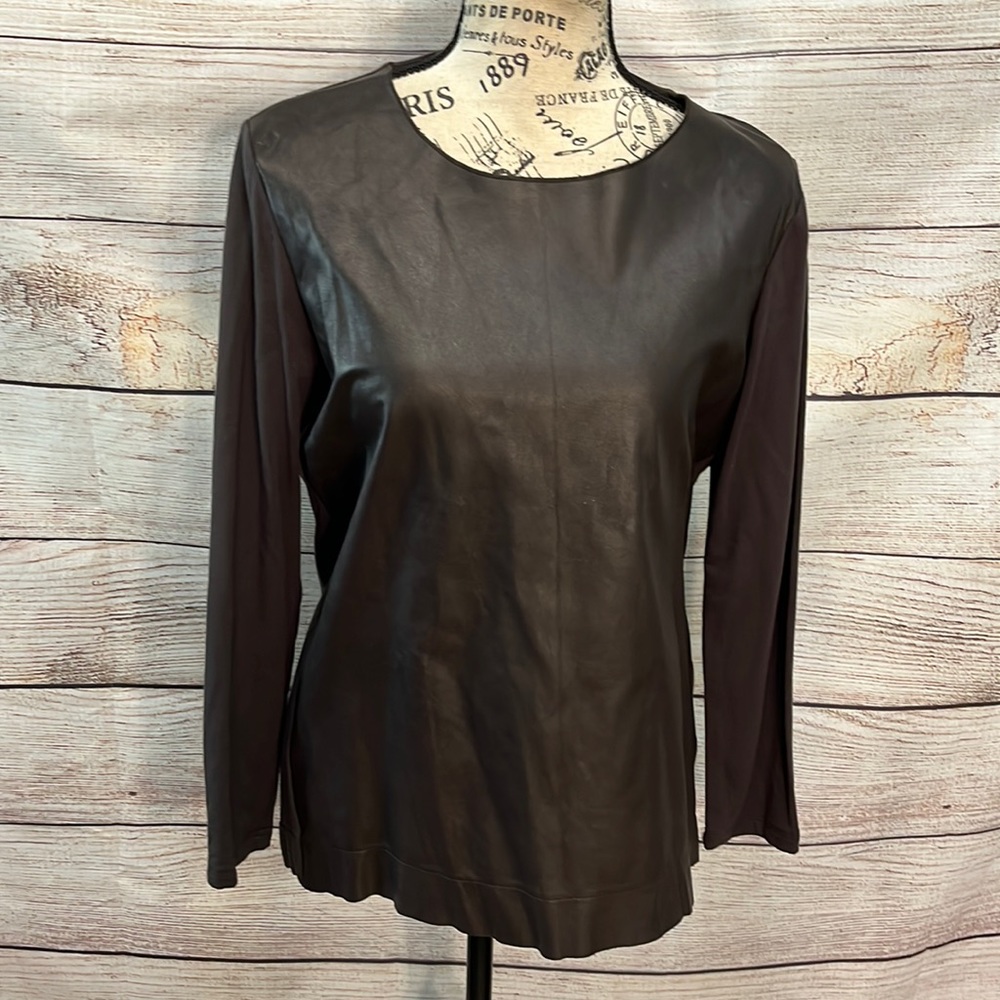 Majestic Filatures du Lion Leather Deluxe Tee Washable French Touch Medium Brown